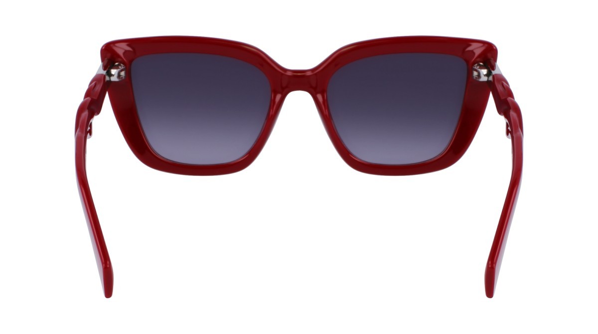 Occhiali da sole Liu Jo LJ789S (600) colore red forma cat eye lenti gradient grey