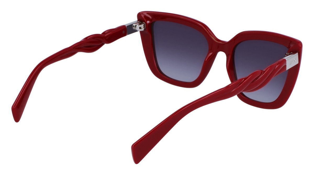 Occhiali da sole Liu Jo LJ789S (600) colore red forma cat eye lenti gradient grey