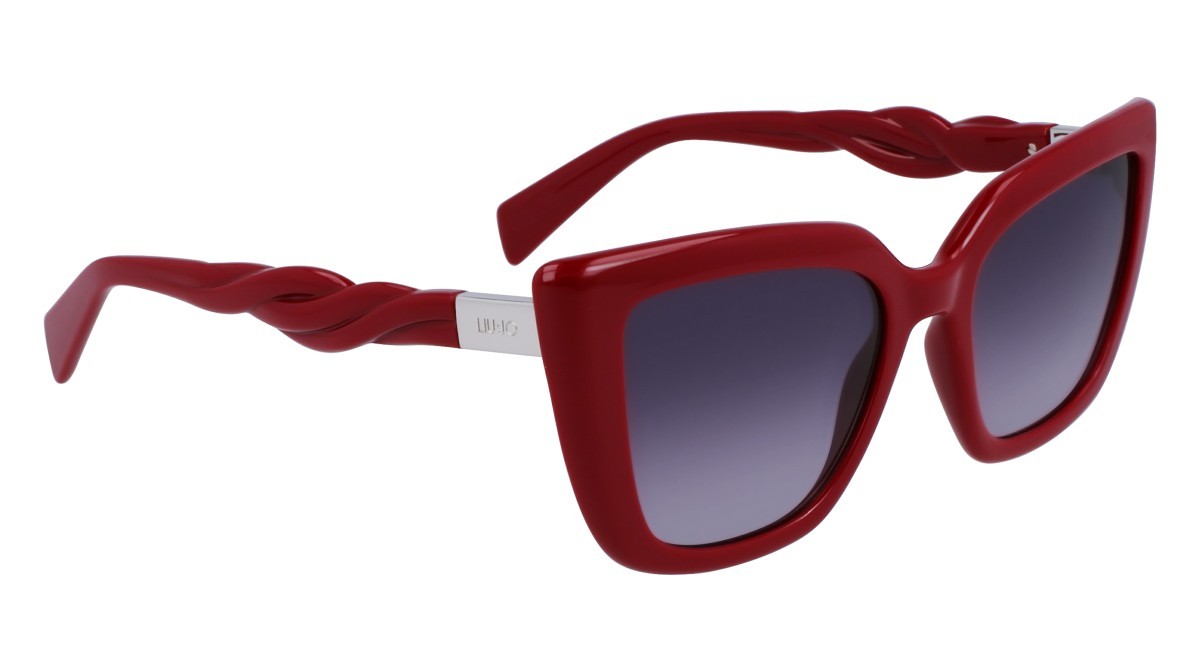 Occhiali da sole Liu Jo LJ789S (600) colore red forma cat eye lenti gradient grey