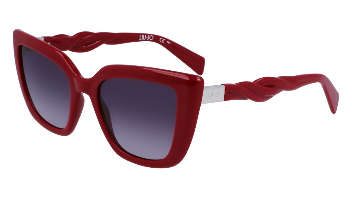 Occhiali da sole Liu Jo LJ789S (600) colore red forma cat eye lenti gradient grey