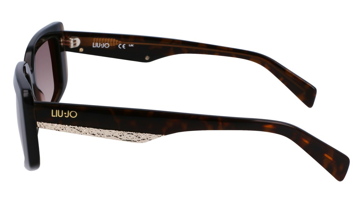 Sonnenbrillen Liu Jo LJ791S (240) farbe tortoise form rechteckig gläser gradient light brown
