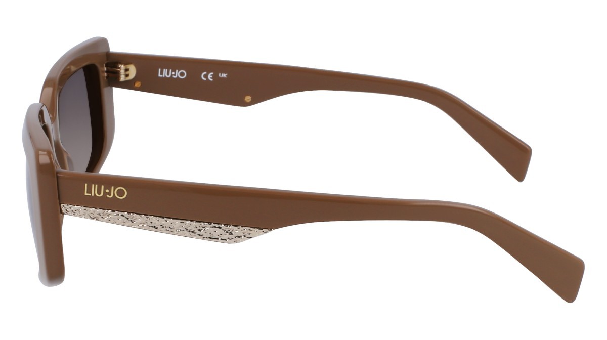 Sonnenbrillen Liu Jo LJ791S (278) farbe sand form rechteckig gläser gradient brown