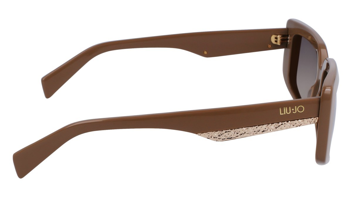 Sonnenbrillen Liu Jo LJ791S (278) farbe sand form rechteckig gläser gradient brown