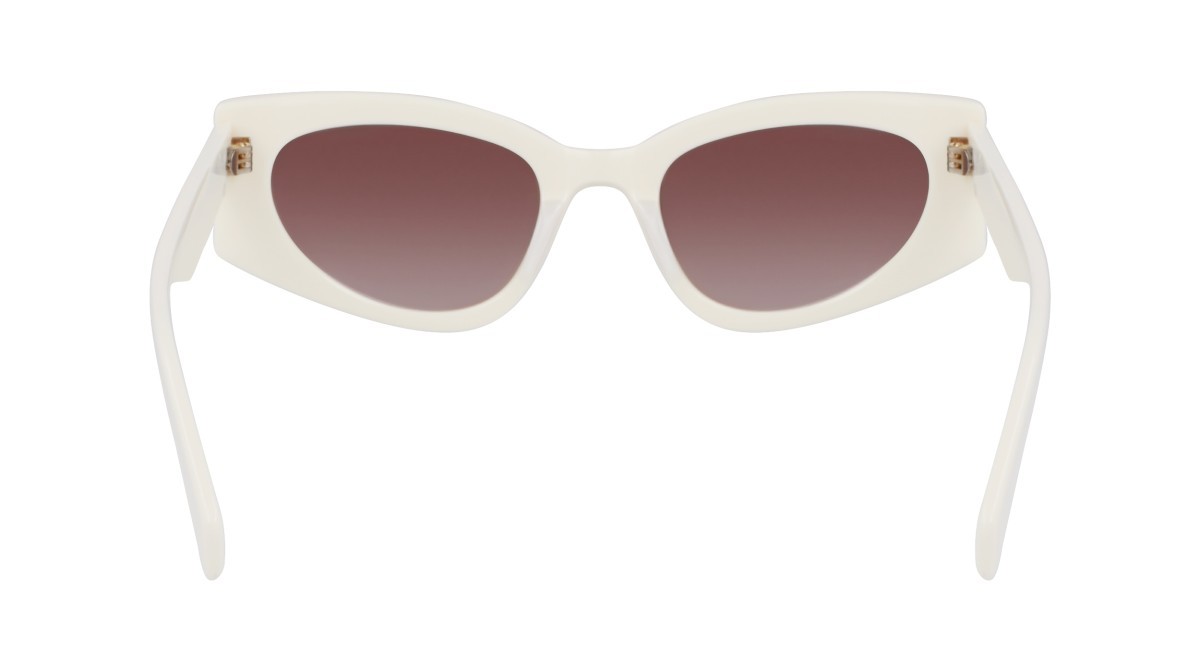 Sonnenbrillen Liu Jo LJ792S (101) farbe white form cat-eye gläser gradient brown