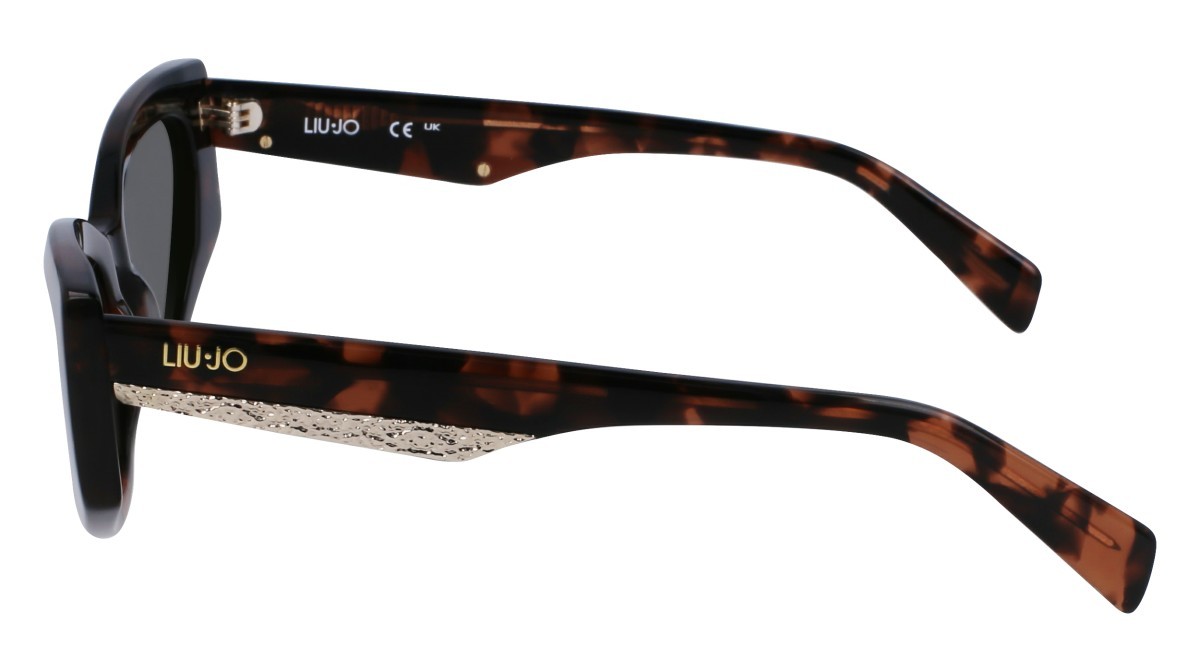 Sonnenbrillen Liu Jo LJ792S (242) farbe dark tortoise form cat-eye gläser solid green
