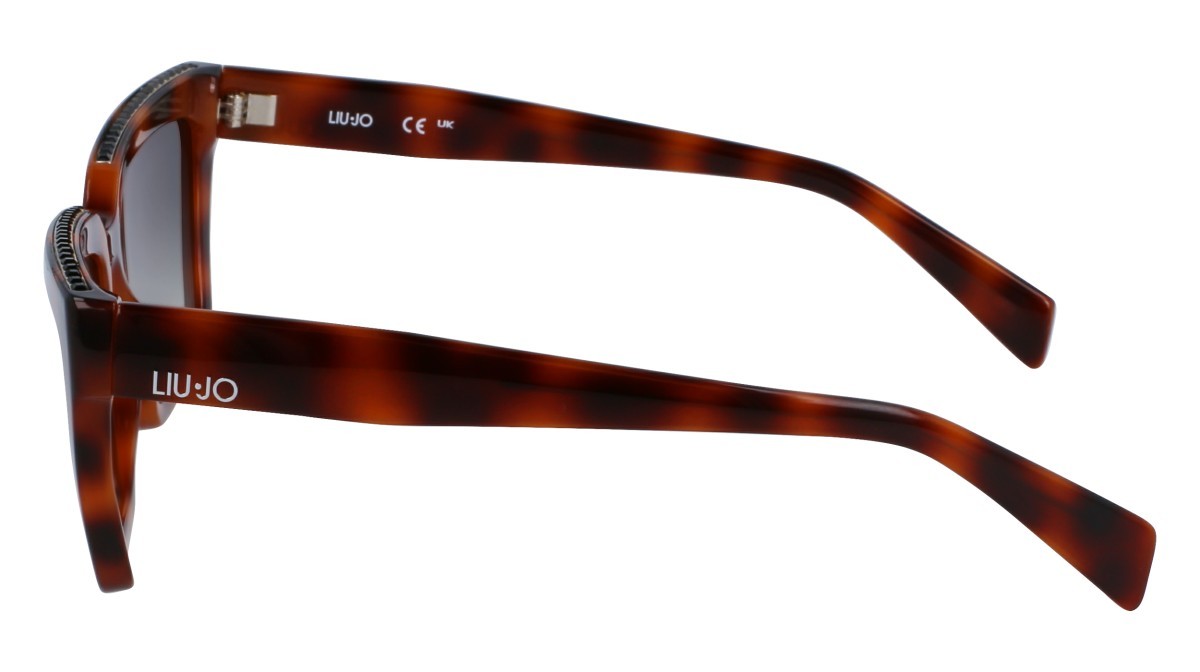Occhiali da sole Liu Jo LJ793SR (240) colore tortoise forma rettangolare lenti grad khaki