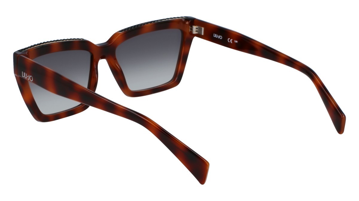 Occhiali da sole Liu Jo LJ793SR (240) colore tortoise forma rettangolare lenti grad khaki