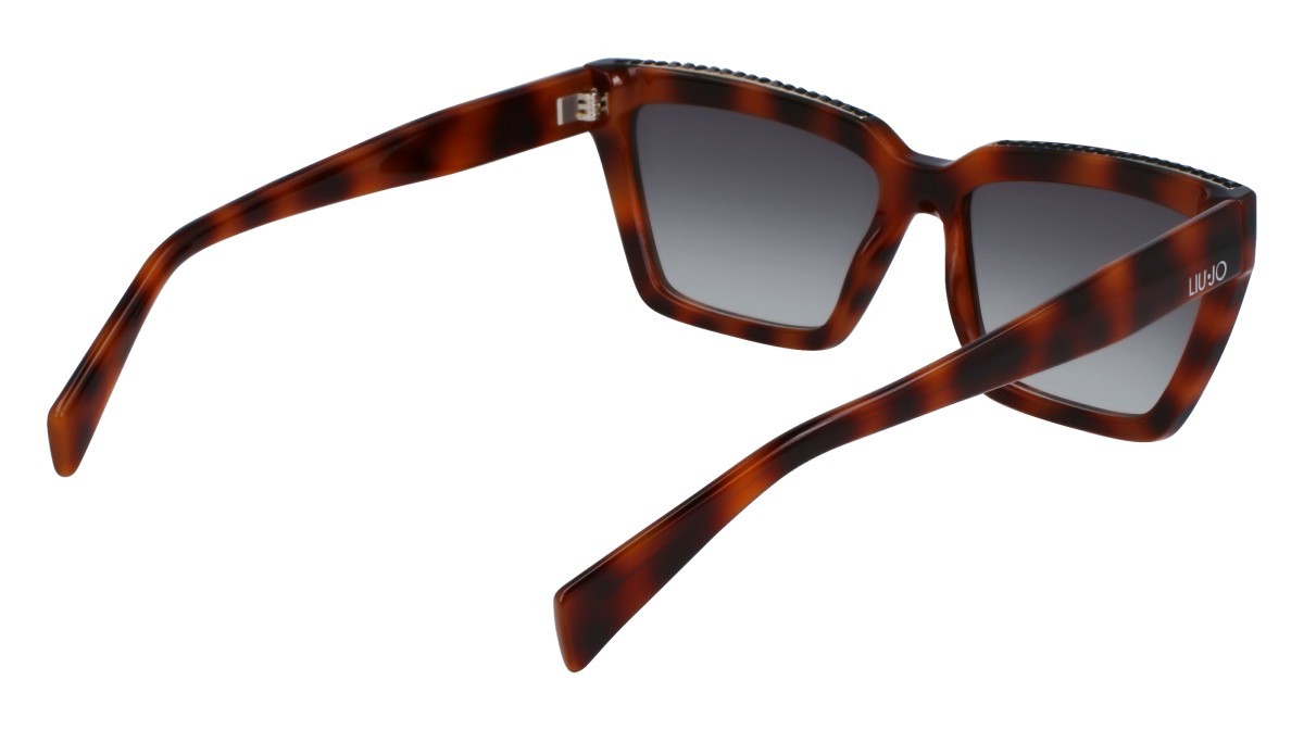 Occhiali da sole Liu Jo LJ793SR (240) colore tortoise forma rettangolare lenti grad khaki