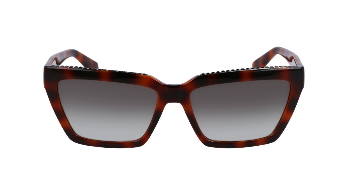 Occhiali da sole Liu Jo LJ793SR (240) colore tortoise forma rettangolare lenti grad khaki