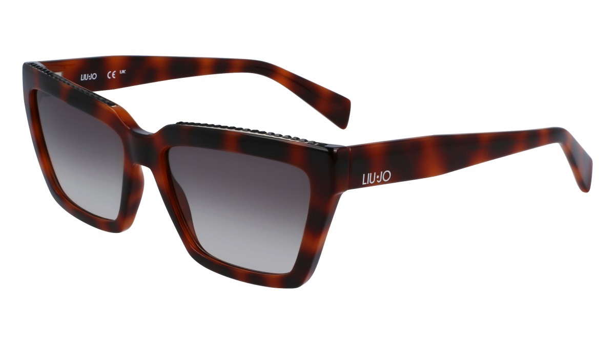 Occhiali da sole Liu Jo LJ793SR (240) colore tortoise forma rettangolare lenti grad khaki