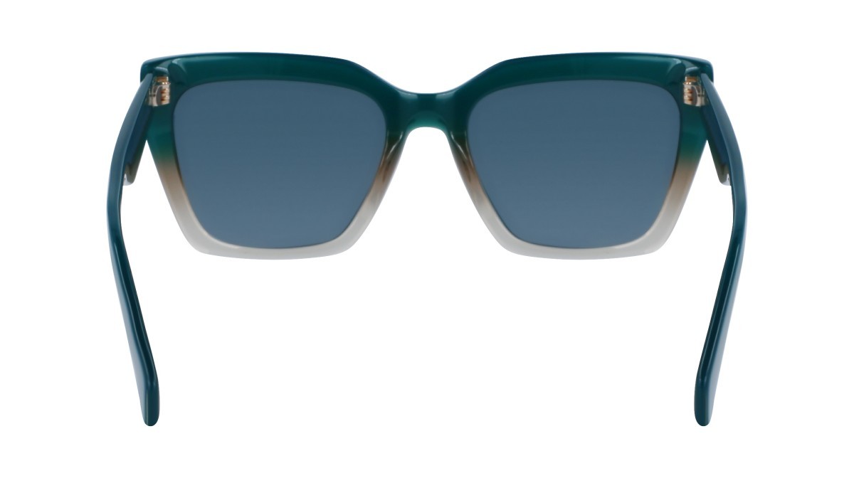Occhiali da sole Liu Jo LJ795S (333) colore gradient green/khaki forma rettangolare lenti solid petrol