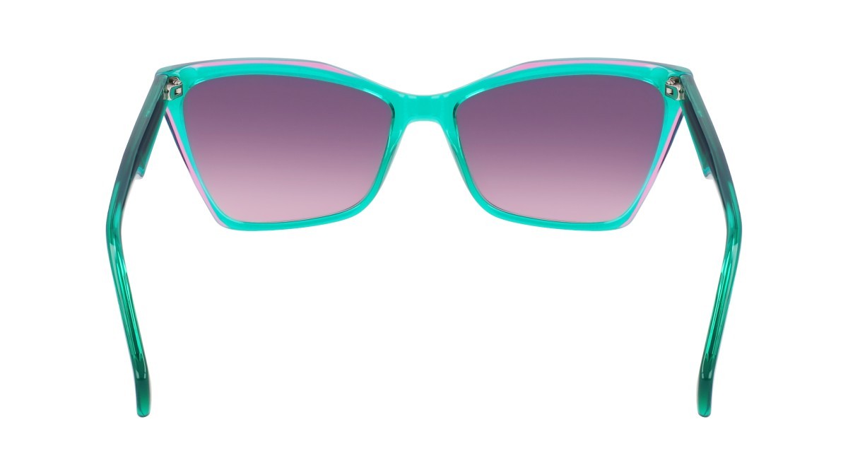 Sonnenbrillen Liu Jo LJ796S (336) farbe green/fuchsia form rechteckig gläser gradient violet pink