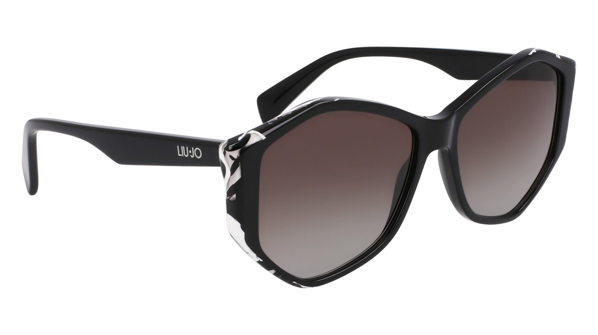 Sonnenbrillen Liu Jo LJ797S (012) farbe black/marble black form rechteckig gläser gradient grey