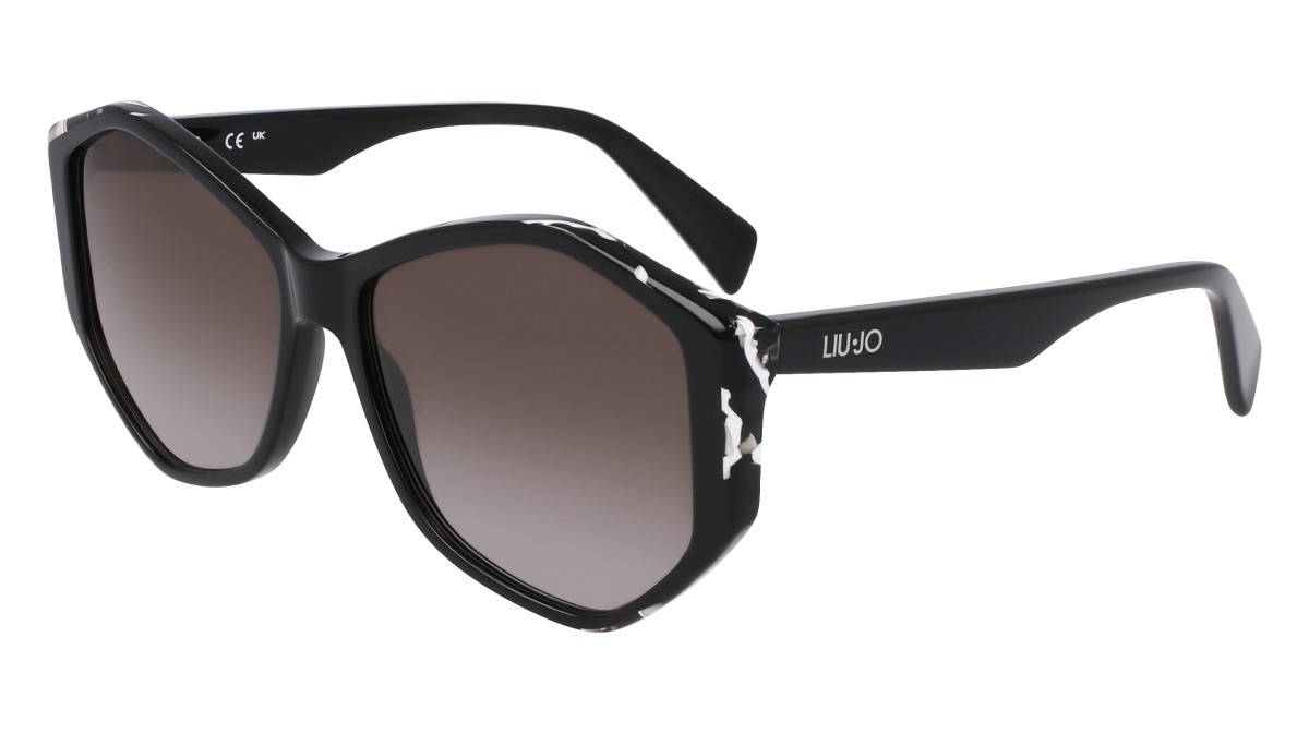 Sonnenbrillen Liu Jo LJ797S (012) farbe black/marble black form rechteckig gläser gradient grey