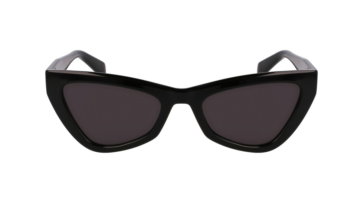 Sonnenbrillen Liu Jo LJ799S (001) farbe shiny black form cat-eye gläser solid grey