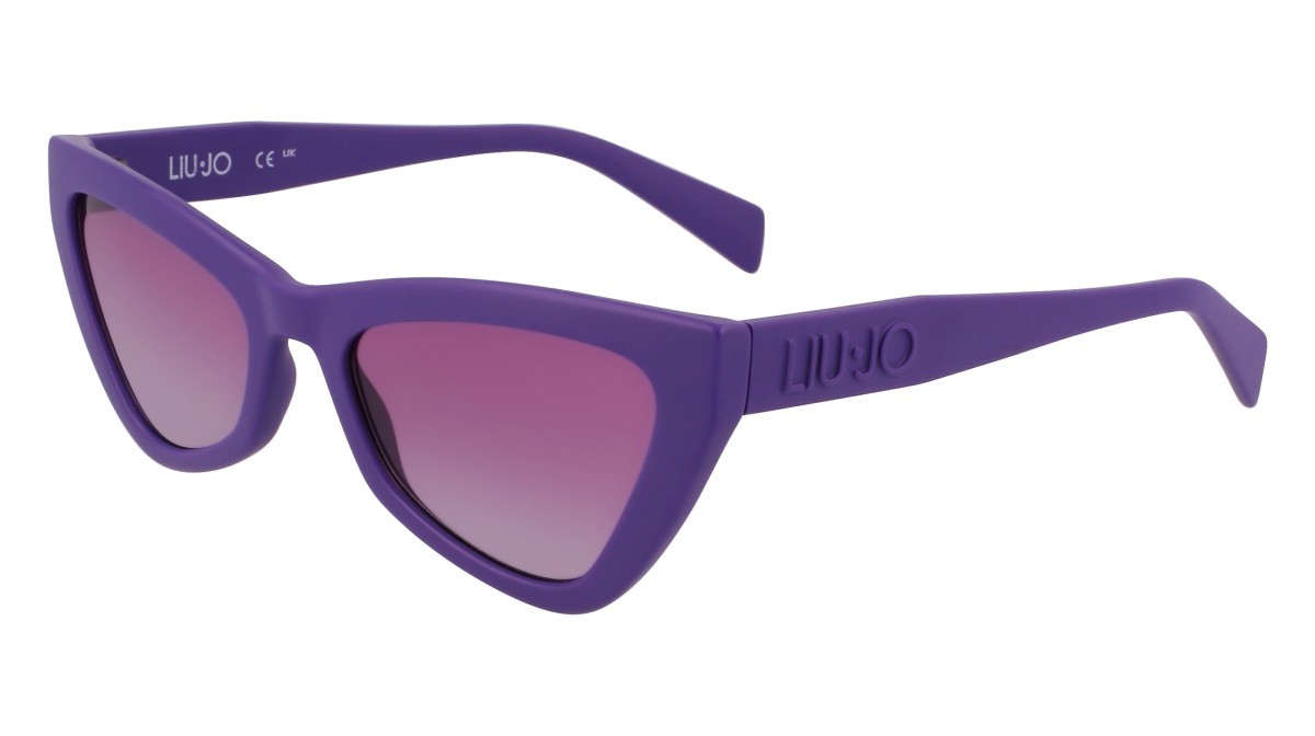 Sonnenbrillen Liu Jo LJ799S (510) farbe matte violet form cat-eye gläser gradient purple grey