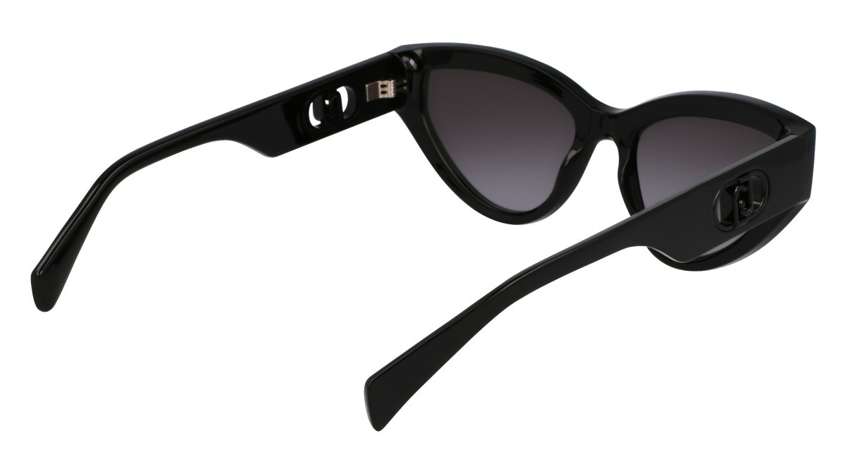 Sonnenbrillen Liu Jo LJ800S (001) farbe black form cat-eye gläser gradient grey