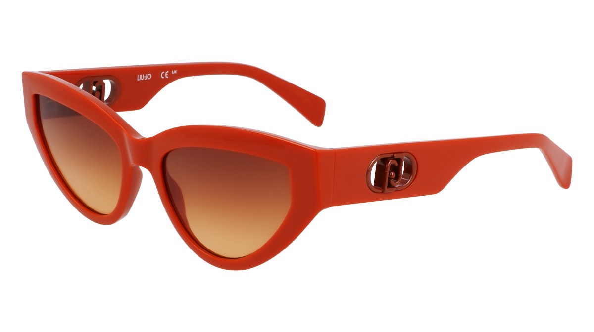 Sonnenbrillen Liu Jo LJ800S (223) farbe rust form cat-eye gläser gradient brown orange