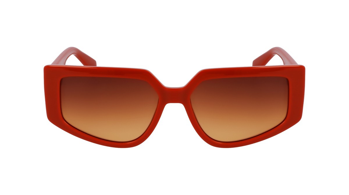 Sonnenbrillen Liu Jo LJ801S (223) farbe rust form rechteckig gläser gradient brown orange