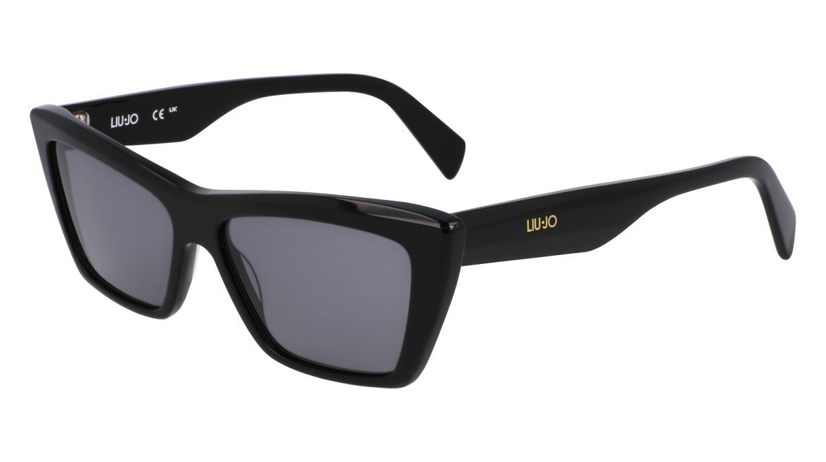 Occhiali da sole Liu Jo LJ802S (001) colore black forma rettangolare lenti grey solid