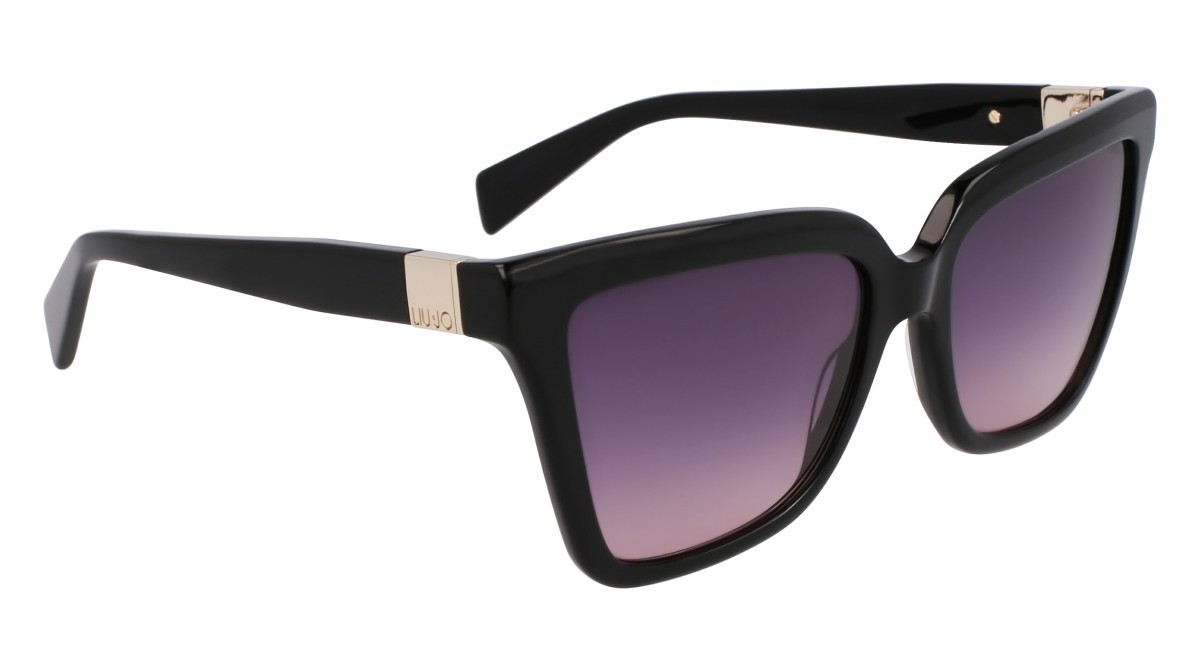 Occhiali da sole Liu Jo LJ803S (001) colore black forma rettangolare lenti gradient violet/rose