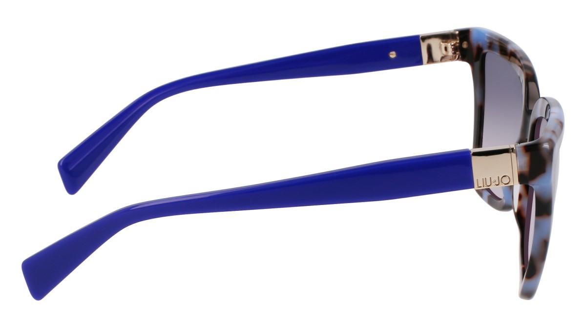 Occhiali da sole Liu Jo LJ803S (430) colore blue tortoise forma rettangolare lenti gradient blue/nude