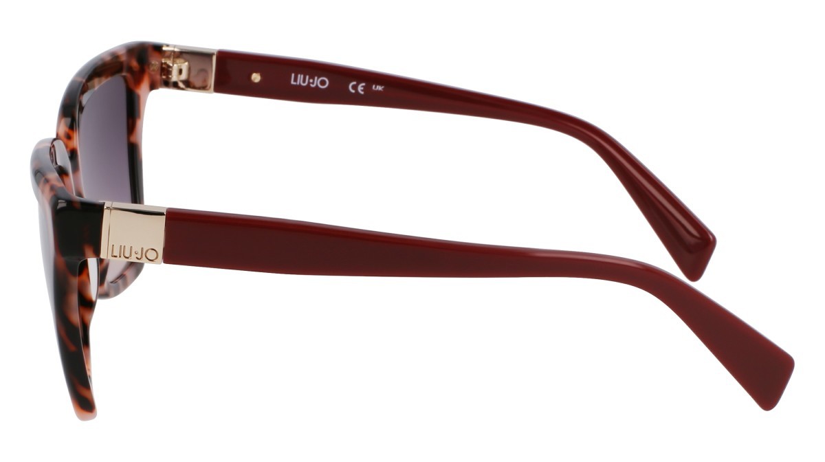 Occhiali da sole Liu Jo LJ803S (658) colore rose tortoise forma rettangolare lenti gradient grey/rose