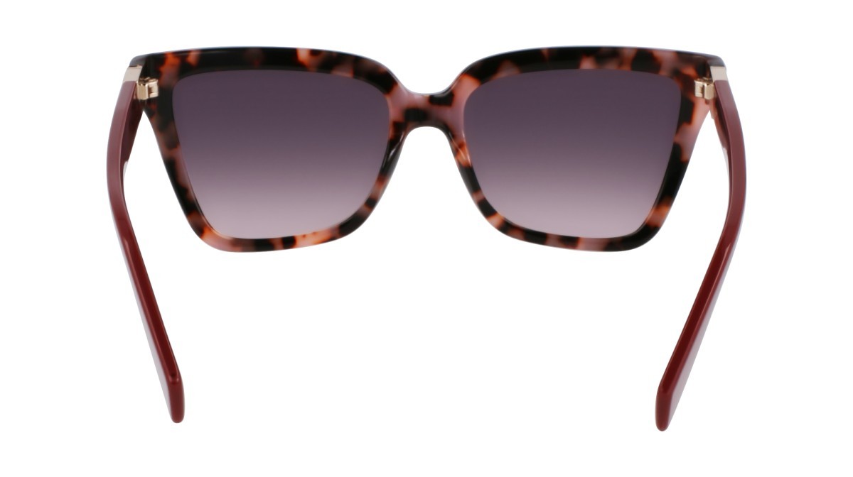 Occhiali da sole Liu Jo LJ803S (658) colore rose tortoise forma rettangolare lenti gradient grey/rose