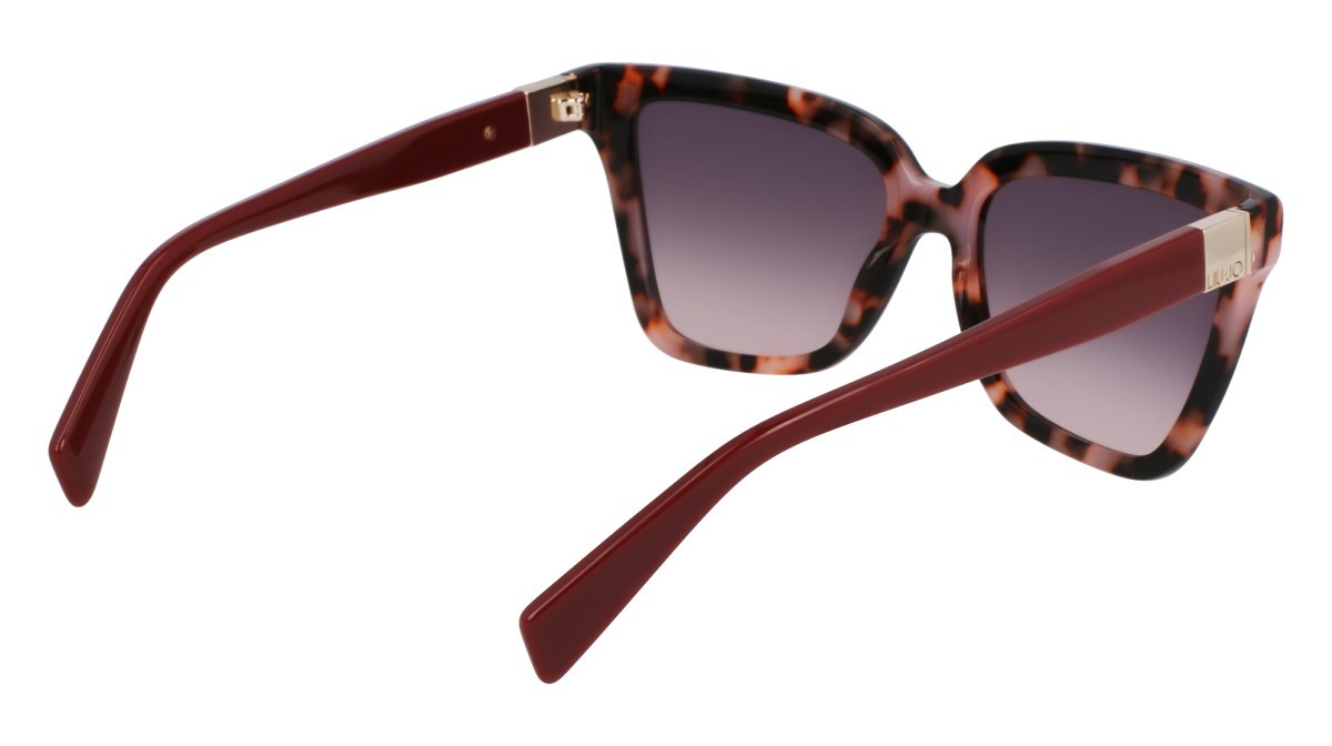 Occhiali da sole Liu Jo LJ803S (658) colore rose tortoise forma rettangolare lenti gradient grey/rose