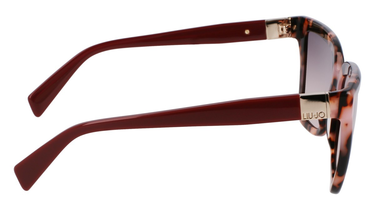 Occhiali da sole Liu Jo LJ803S (658) colore rose tortoise forma rettangolare lenti gradient grey/rose