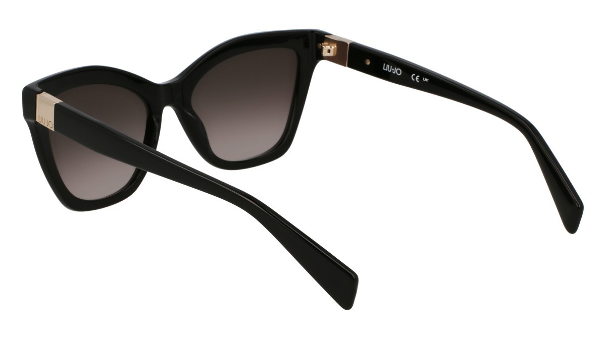 Occhiali da sole Liu Jo LJ804S (001) colore black forma rettangolare lenti gradient grey
