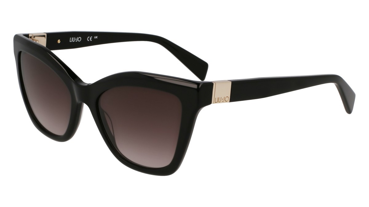 Occhiali da sole Liu Jo LJ804S (001) colore black forma rettangolare lenti gradient grey