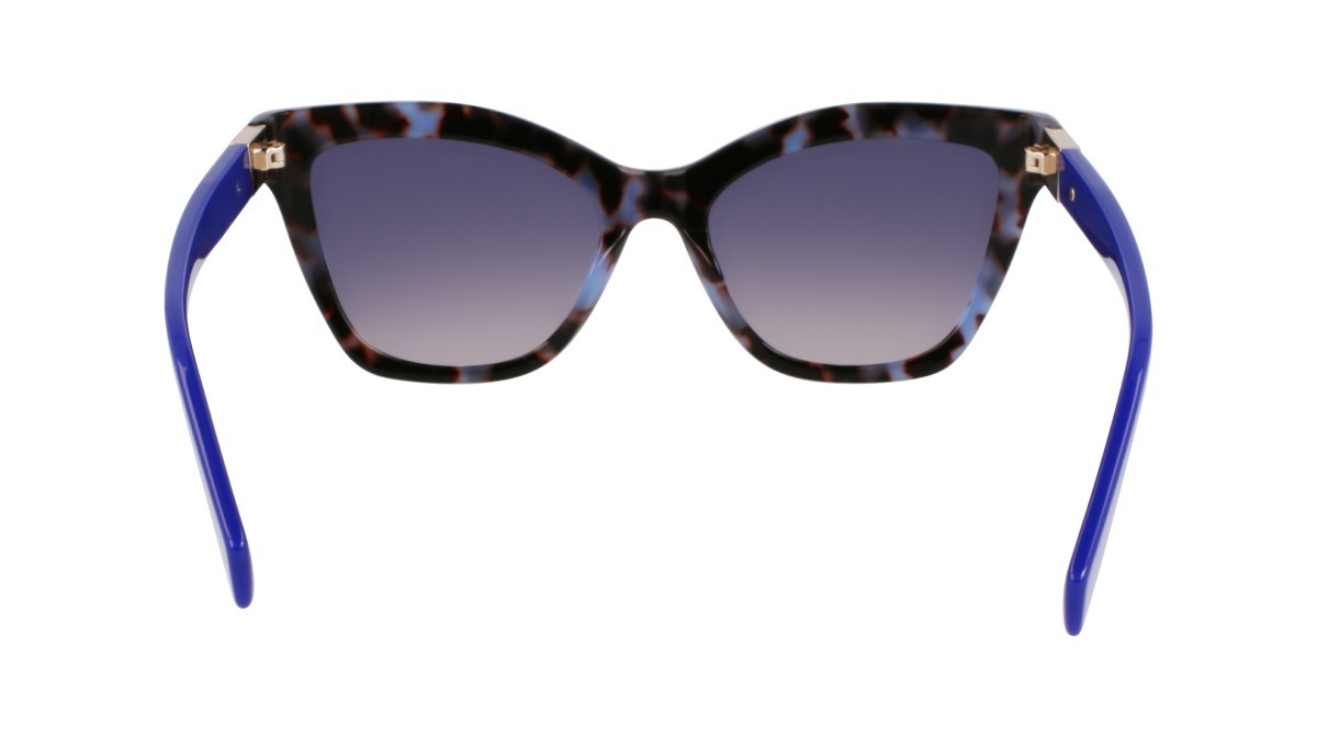 Occhiali da sole Liu Jo LJ804S (430) colore blue tortoise forma rettangolare lenti gradient blue/nude