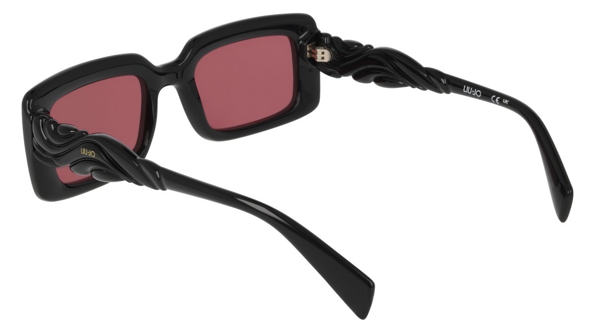 Sonnenbrillen Liu Jo LJ806S (001) farbe black form rechteckig gläser solid wine