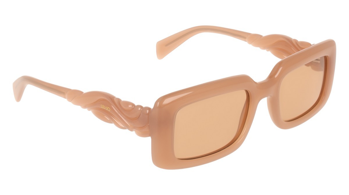 Sonnenbrillen Liu Jo LJ806S (216) farbe caramel form rechteckig gläser solid nude