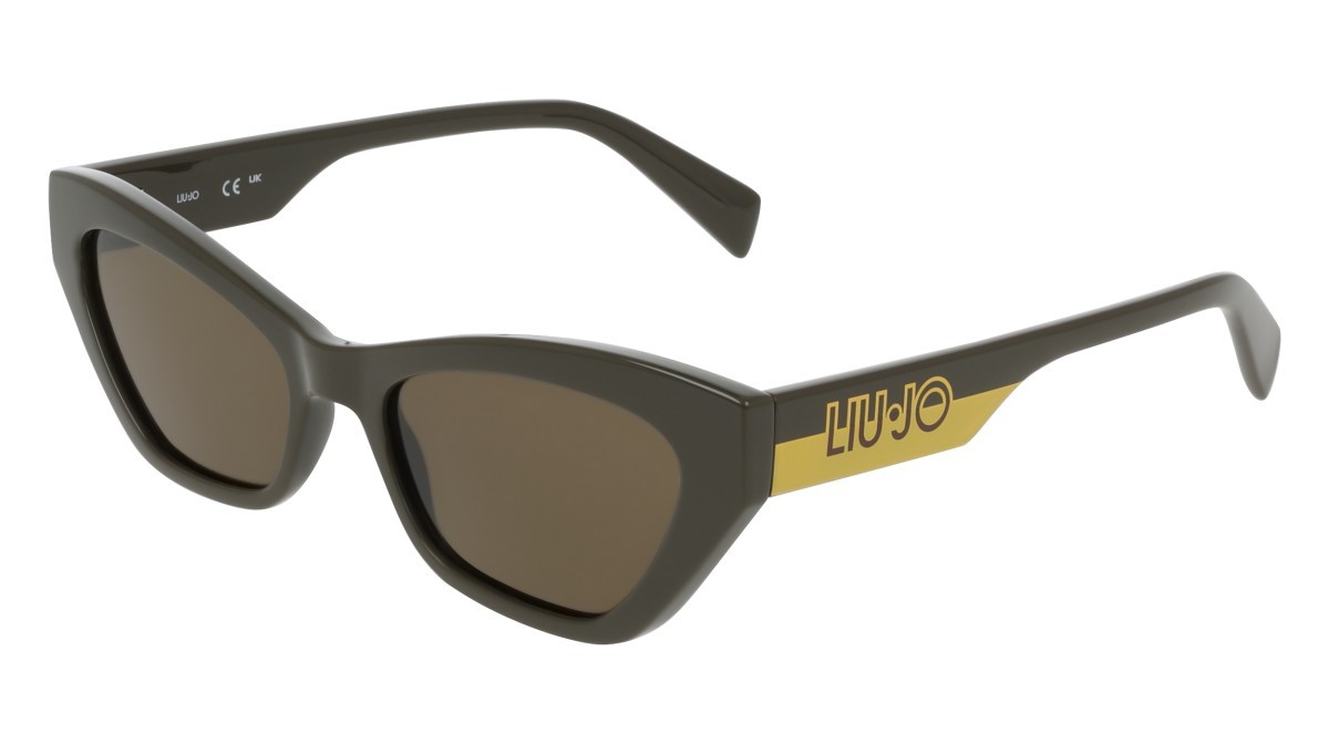 Sonnenbrillen Liu Jo LJ807S (310) farbe olive green form rechteckig gläser solid khaki