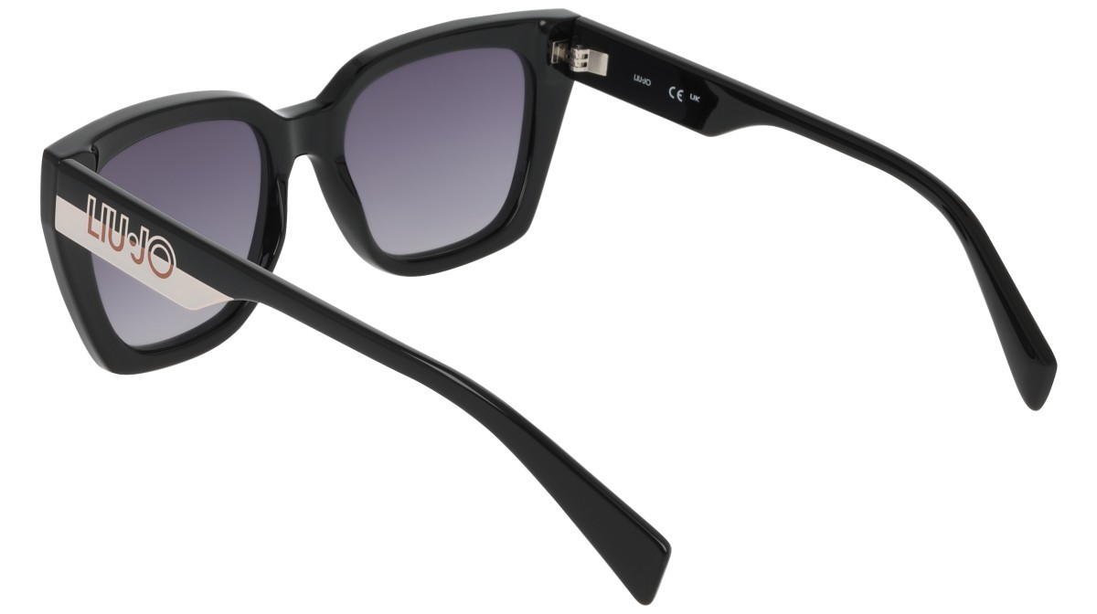 Sonnenbrillen Liu Jo LJ808S (001) farbe black form rechteckig gläser gradient grey