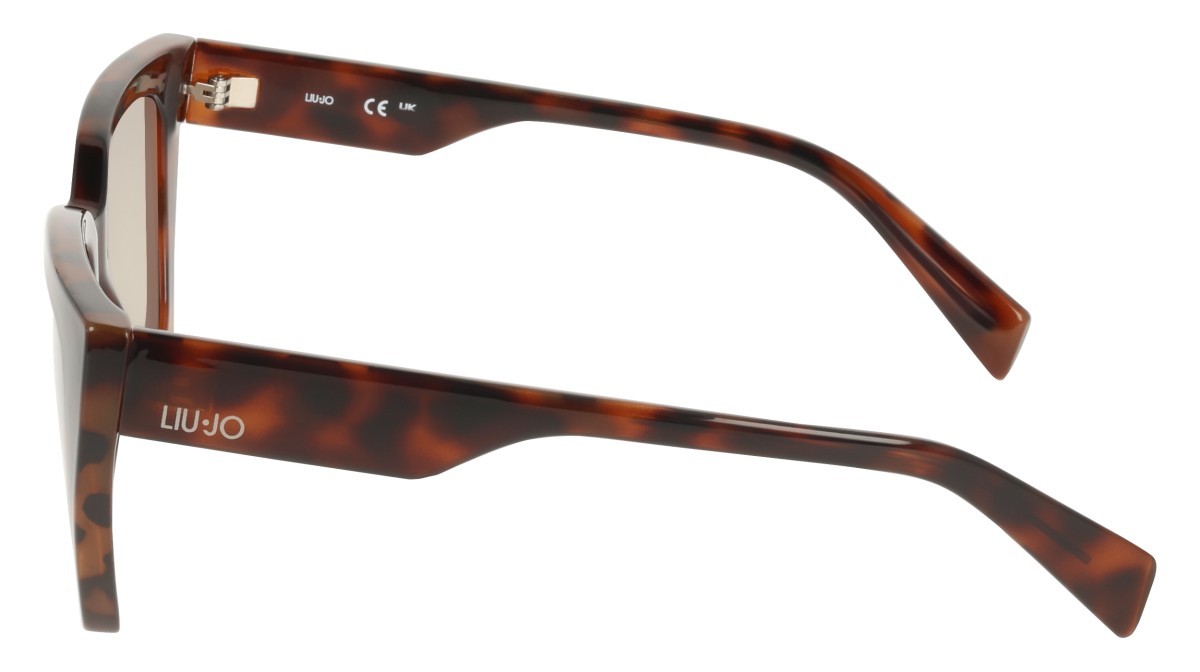 Occhiali da sole Liu Jo LJ808S (240) colore tortoise monocolor forma rettangolare lenti gradient khaki