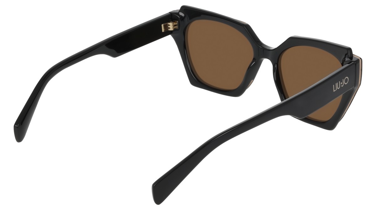 Occhiali da sole Liu Jo LJ809S (001) colore black forma rettangolare lenti solid brown