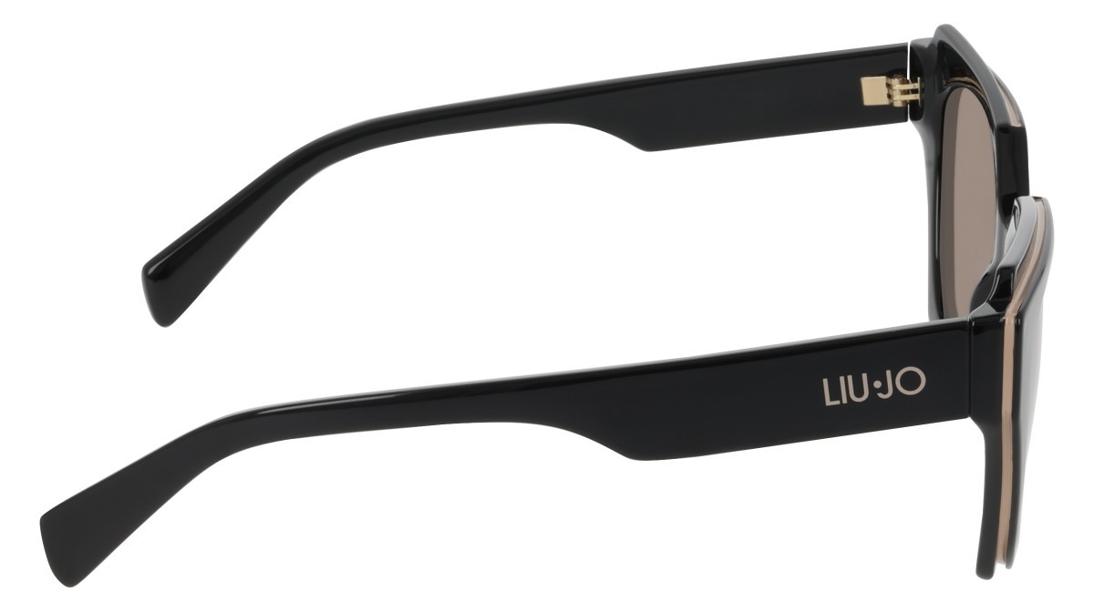 Occhiali da sole Liu Jo LJ809S (001) colore black forma rettangolare lenti solid brown