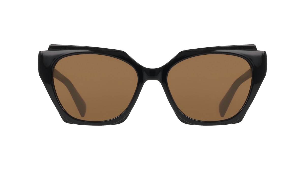 Occhiali da sole Liu Jo LJ809S (001) colore black forma rettangolare lenti solid brown