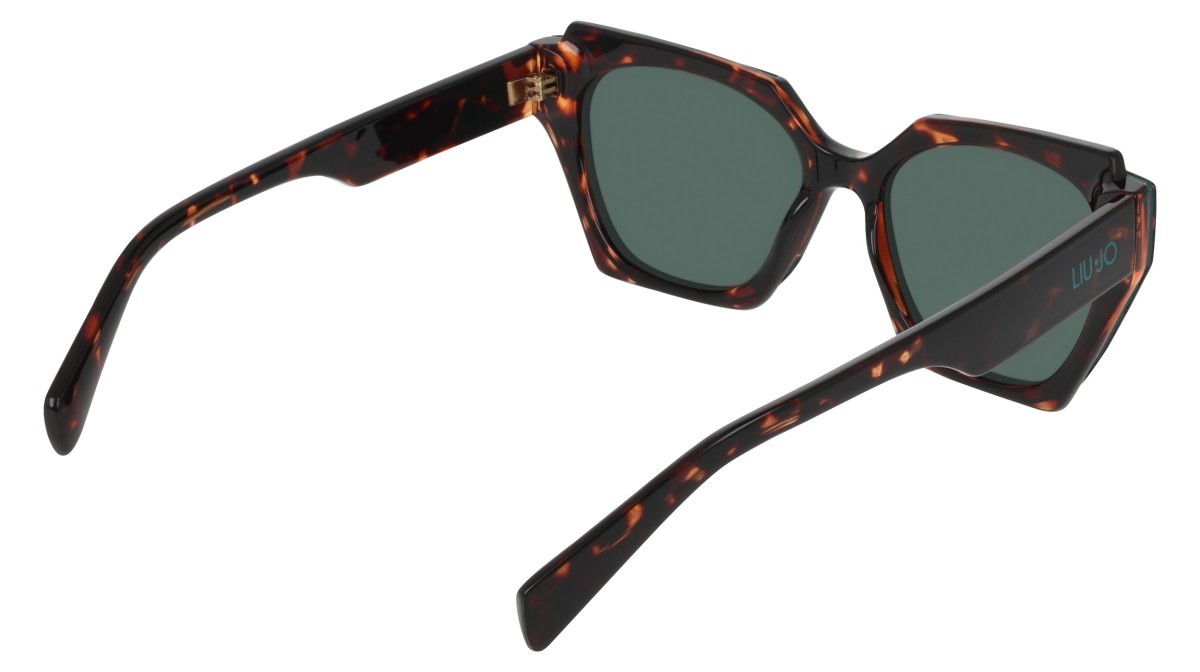 Sunglasses Liu Jo LJ809S (242) color dark tortoise shape rectangle lenses solid green