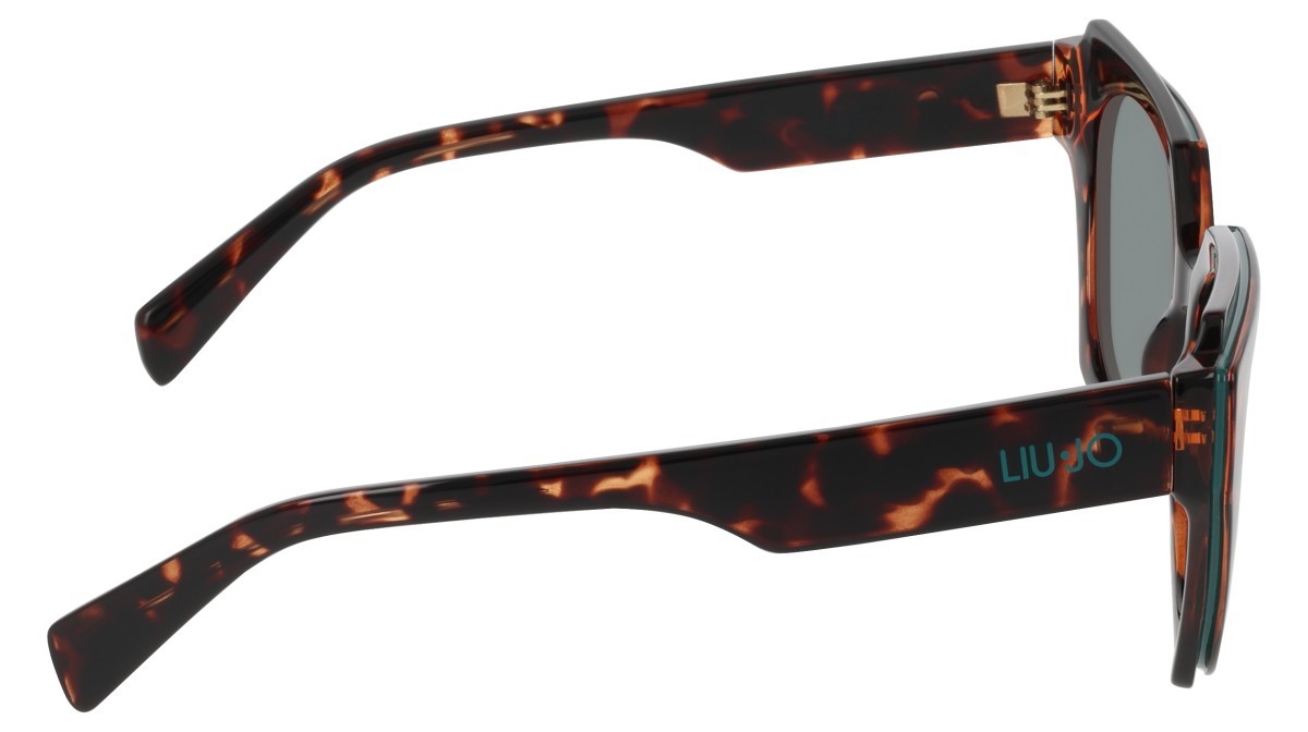 Sunglasses Liu Jo LJ809S (242) color dark tortoise shape rectangle lenses solid green