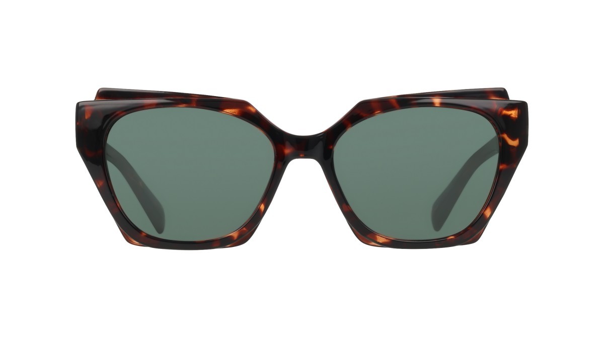 Sunglasses Liu Jo LJ809S (242) color dark tortoise shape rectangle lenses solid green