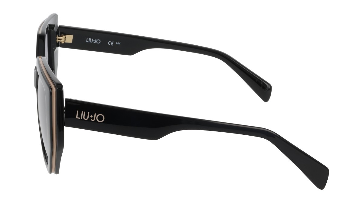 Sonnenbrillen Liu Jo LJ810S (001) farbe black form rechteckig gläser gradient grey