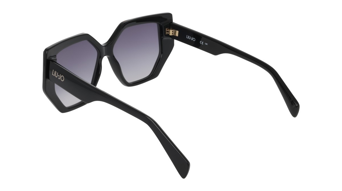Sonnenbrillen Liu Jo LJ810S (001) farbe black form rechteckig gläser gradient grey