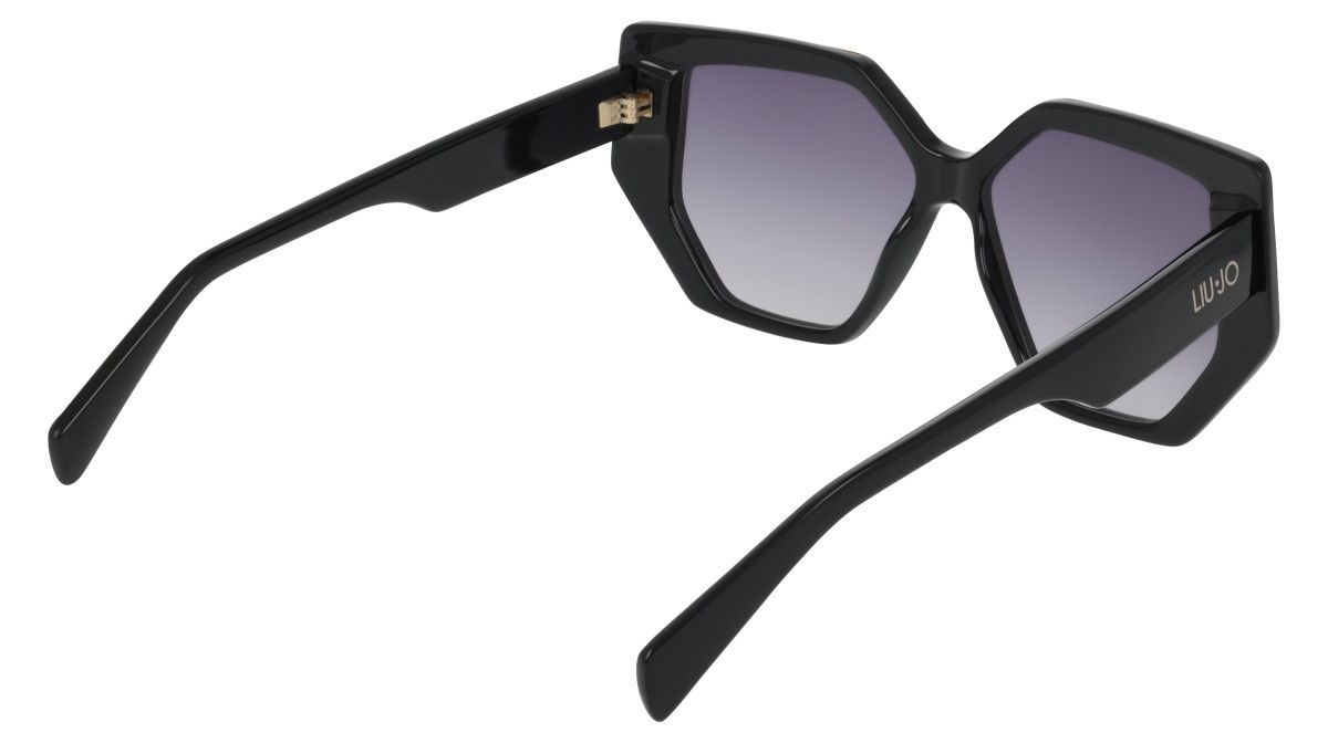 Sonnenbrillen Liu Jo LJ810S (001) farbe black form rechteckig gläser gradient grey