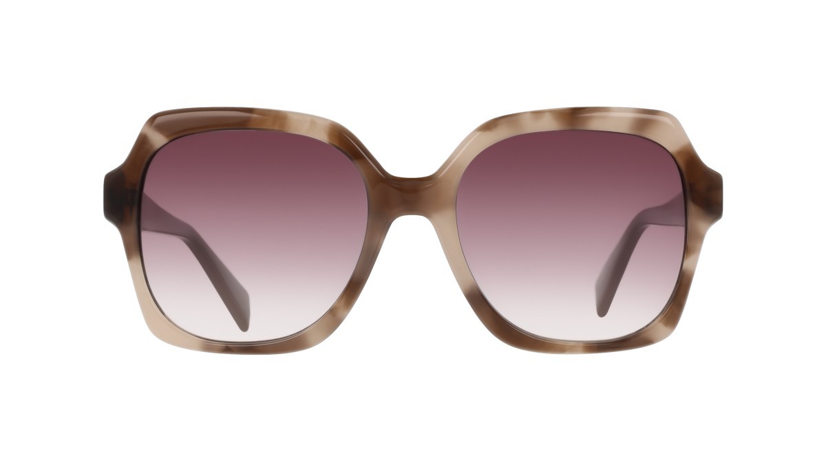 Occhiali da sole Liu Jo LJ811S (281) colore beige tortoise forma quadrato lenti gradient burgundy