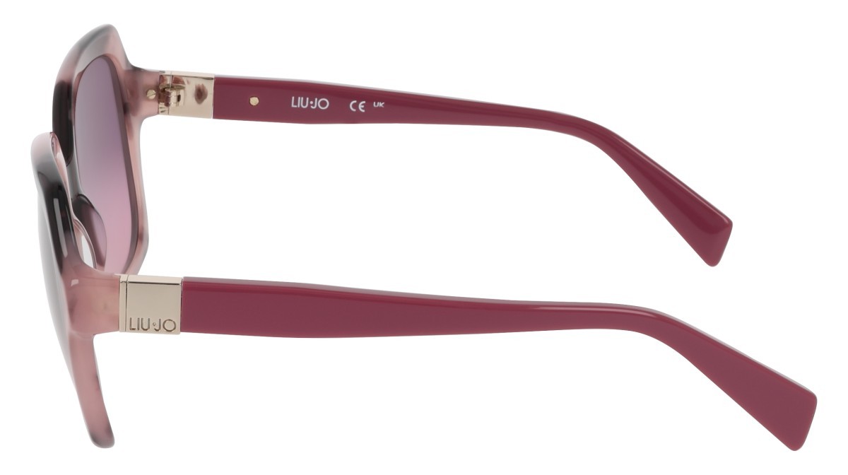 Occhiali da sole Liu Jo LJ811S (658) colore rose tortoise forma quadrato lenti gradient violet/rose