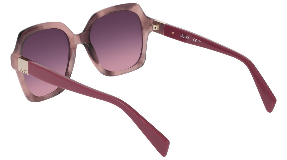 Occhiali da sole Liu Jo LJ811S (658) colore rose tortoise forma quadrato lenti gradient violet/rose